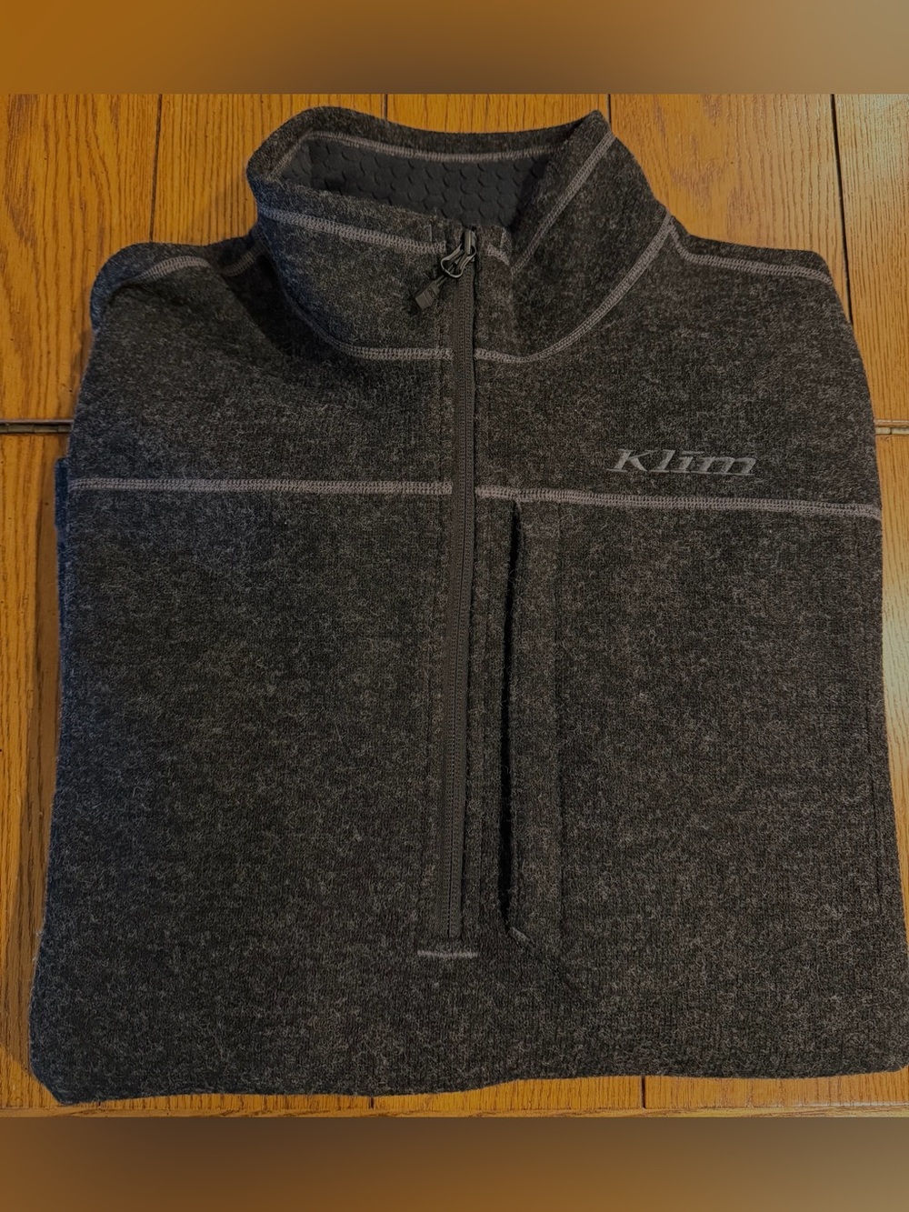 Klim Bighorn Canyon Wool Fleece 1/4 zip up, black/heather, size XL